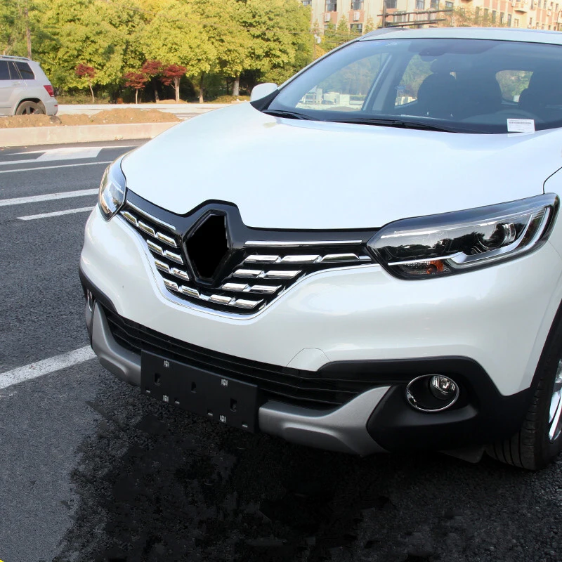 Pre Renault Kadjar ABS Chrome Chrome Front Mesh Grille Bumper Tink Tink Vložte Ozdobenie kapoty Ozdobenie strážcu konania 2015 2016 2016