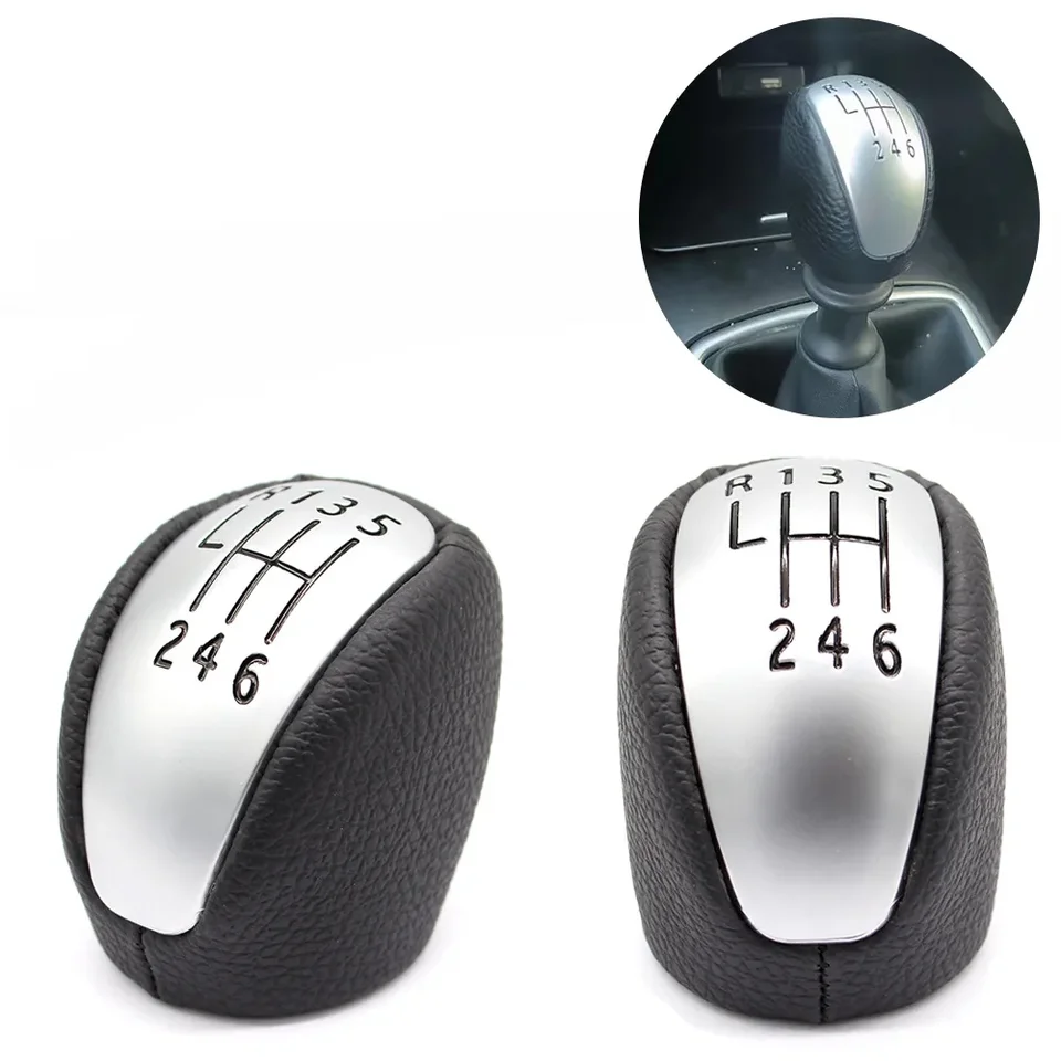 Pre Renault/Laguna MK3 2007-2014 PU 6 Speed ​​Manual Shift Shift Shift Knobleather Lever Rand Hand Ball 2008 2009 2010 2012 2012 2013