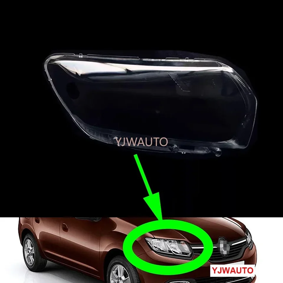 Pre Renault Logan 2021 2022 2023 Cover svetlomet Svetlík objektív Sklenené svetlo Svetlo Výmena predného automatického plášťa