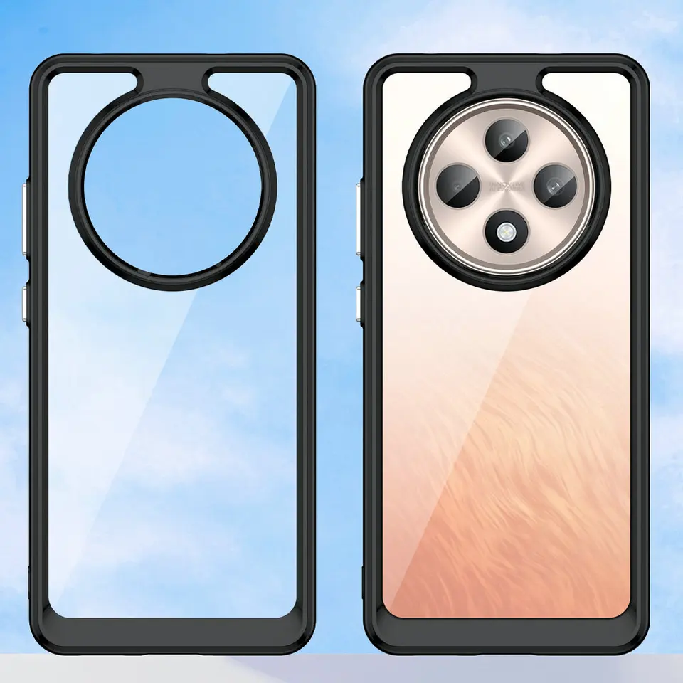 Pre Reno12 FS 12FS Anti-DROP HD Clear TPU PC PASE, Anti-Shock Acryl Hard PC puzdro pre OPPO RENO12F 12F 5G 5G