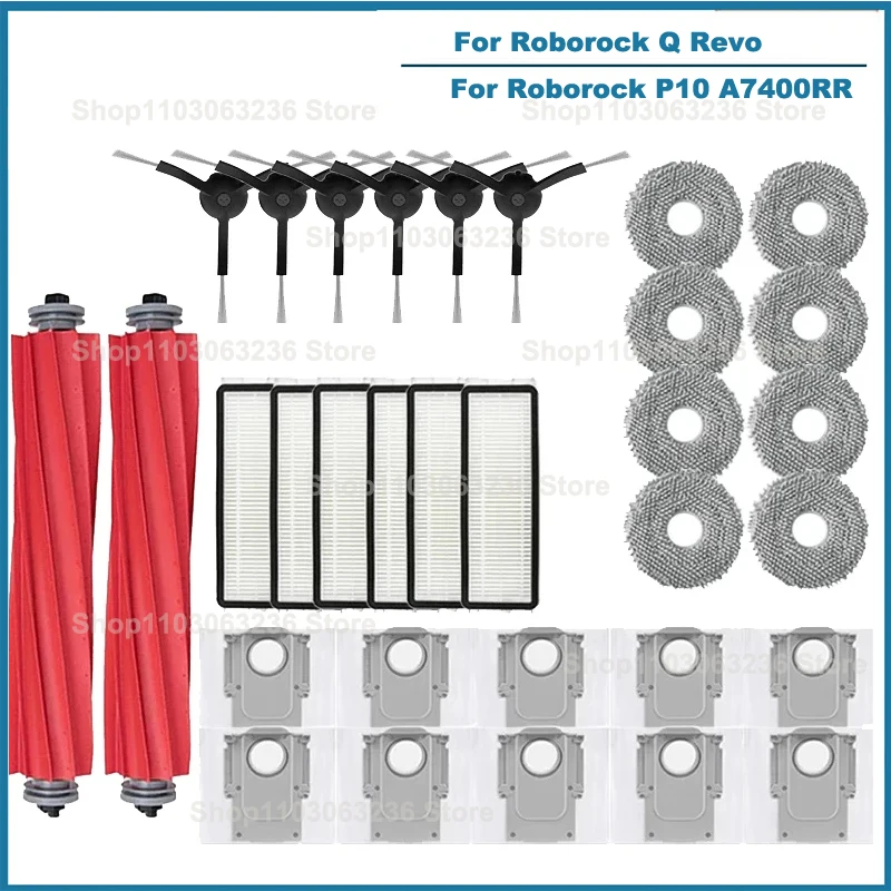 Pre roborock Q Revo P10 A7400RR robotické vysávače čistiace doplnky Hlavná bočná kefa Hepa Filter