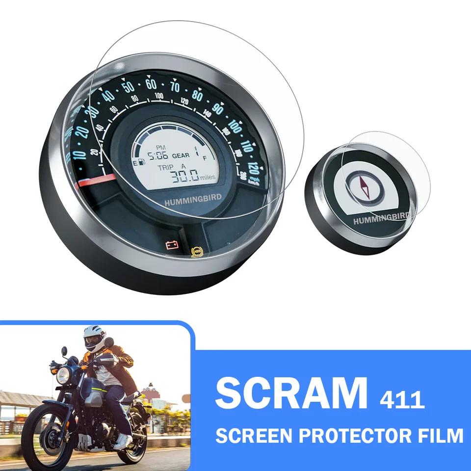 Pre Royal Enfield Scram 411 2022-2023 Príslušenstvo pre ochranu dashboardu Screent Scram411 Anti-Scratch TFT LCD Ochranné filmy