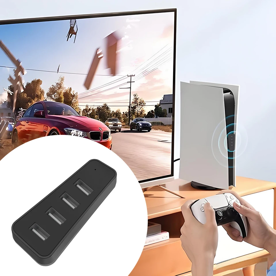 Pre rozširovanie rozširovania HUB PS5 Pro USB so 4 portmi USB 2.0 USB Docking Station USB adaptér pre konzolu PlayStation 5 Pro Console
