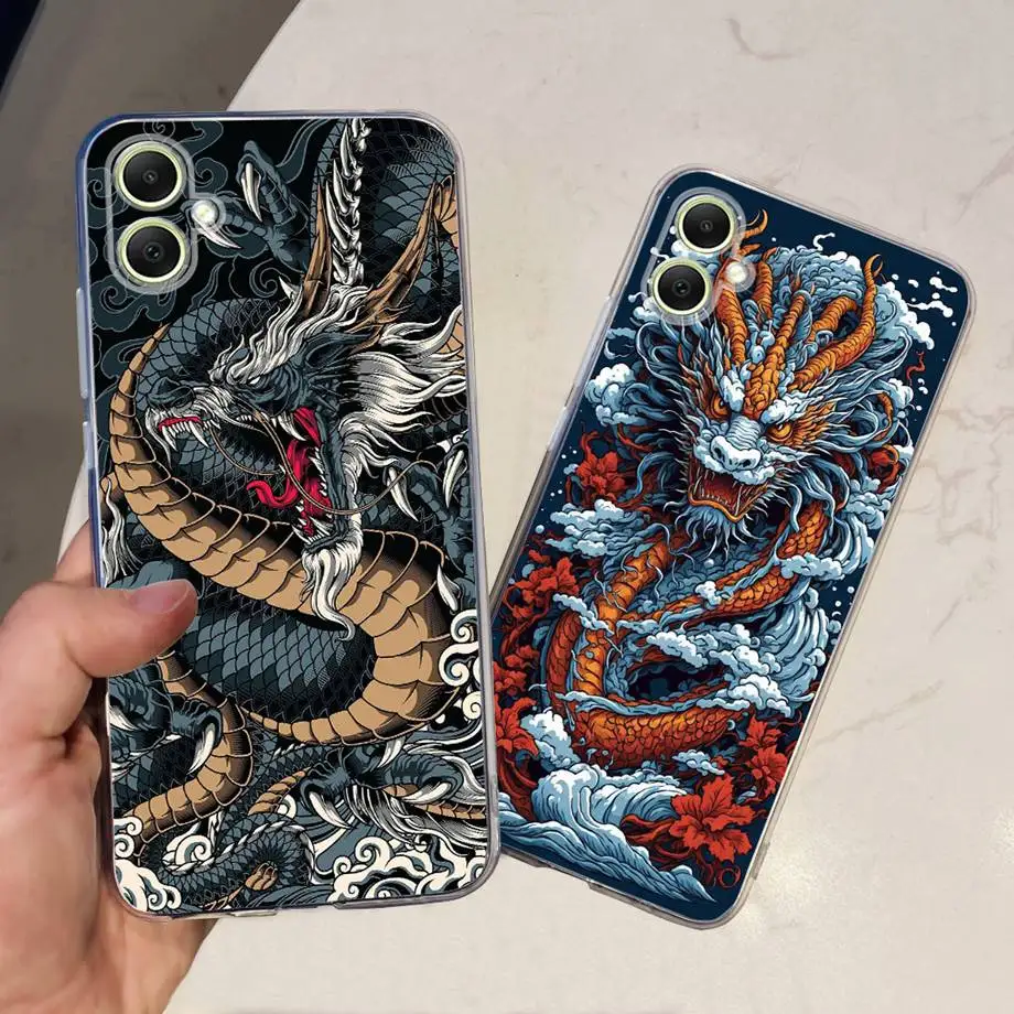 Pre samsung galaxy A05 4G puzdro roztomilý karikatúra luxusný kremík priehľadný telefón Capa pre Samsung A05S A055F A057F zadný kryt
