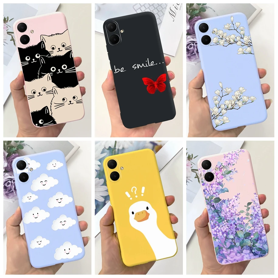 Pre Samsung Galaxy A05S 2023 Case Fashion Flower Soft zadný kryt pre Samsung A04 A04S A05 A05S SM-A057F SOCKOPPORPPOPT SLICONE CAPA