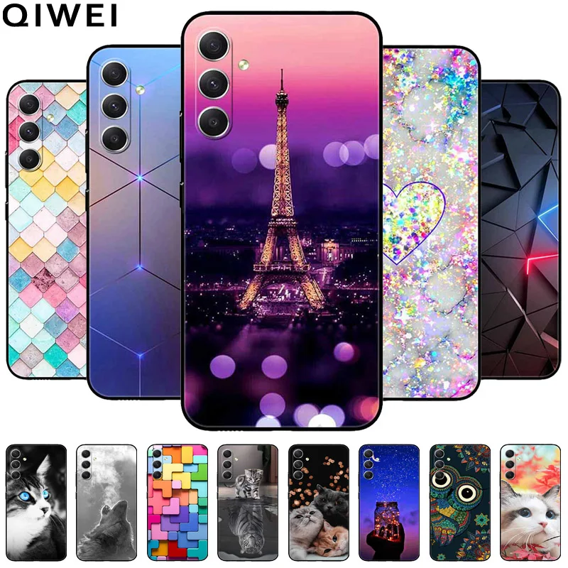Pre Samsung Galaxy A35 5G Case Shock odolný voči kremíku TPU Krásne puzdrá telefónu pre Galaxya35 A35 A 35 Protector Bumper Soft Covers