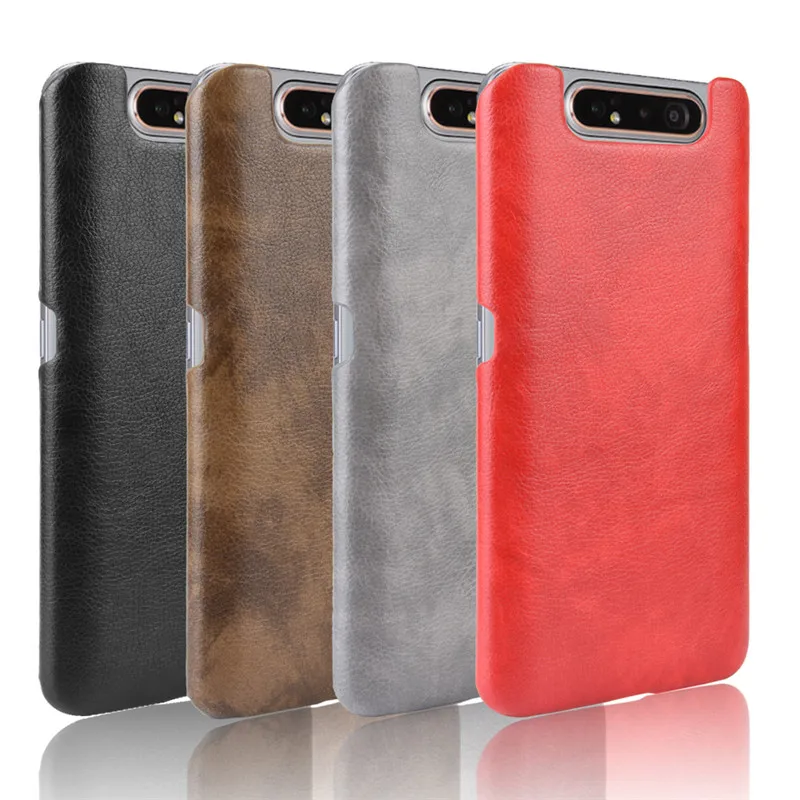 Pre Samsung Galaxy A80 Shockproof Luxury Pu Leather Hard zadné puzdro pre Samsung A80 A 80 A805F A805 SM-A805F Puzdro