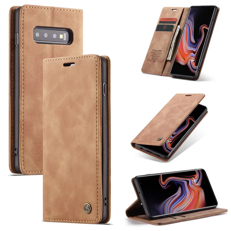Pre Samsung Galaxy S10+ S10E S10 5G Automatické zatváranie puzdra Magnetic Flip Wallet pre Samsung Galaxy S10 plus luxusné kožené krycie tašky