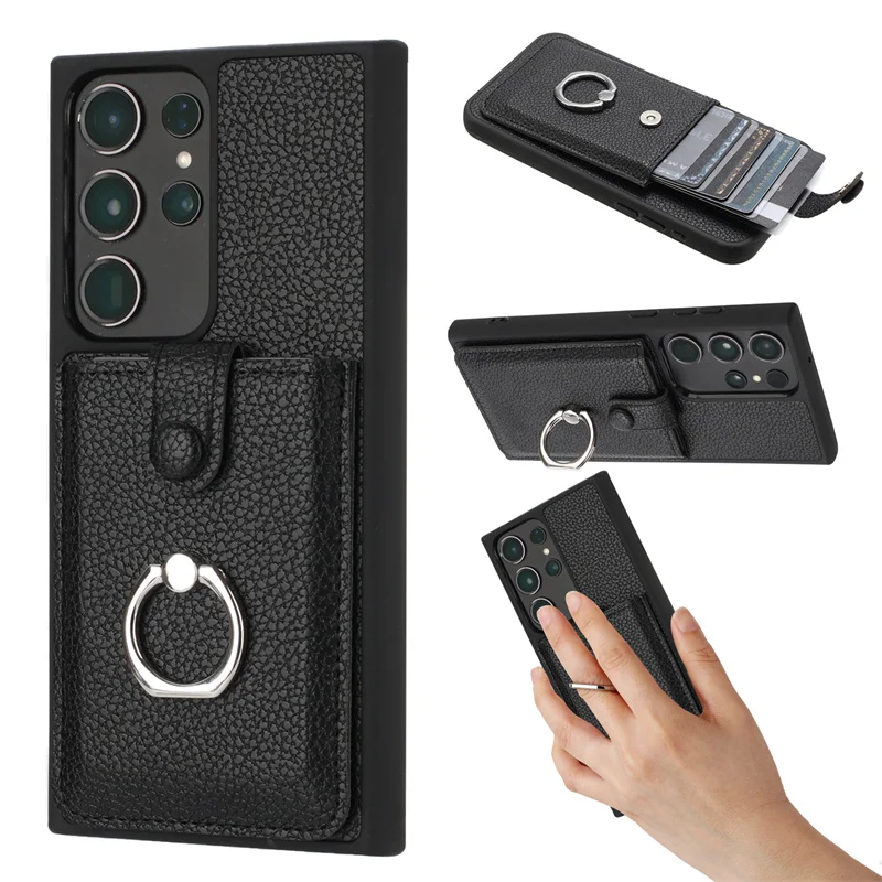 Pre Samsung Galaxy S21 Ultra 5G Pase Leather Palle Sholet Shock Pase pre Samsung S21+ Plus S 21 Ultra s krytom slotu na kartu