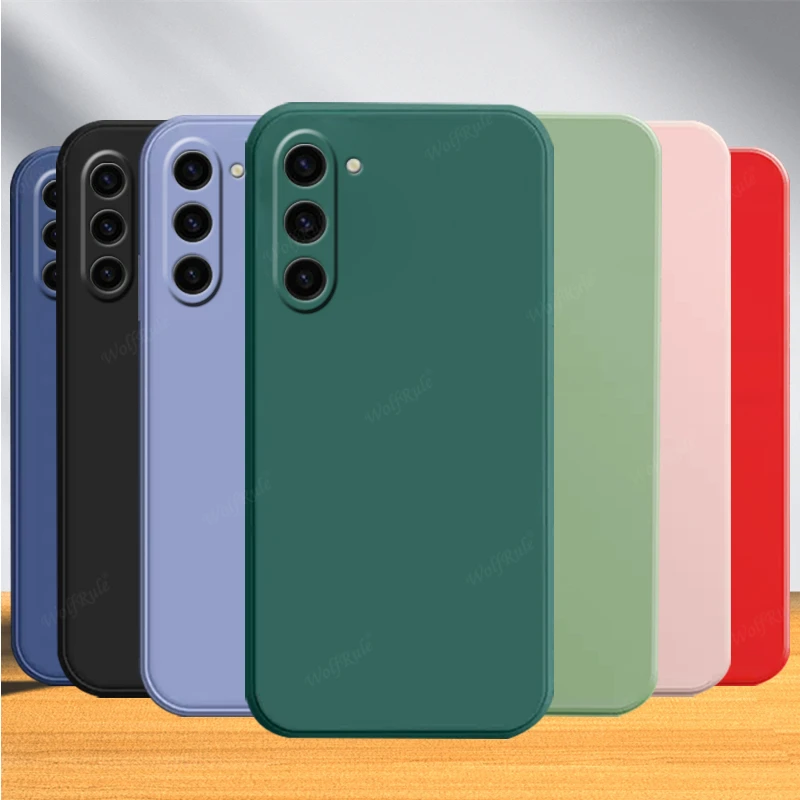 Pre Samsung Galaxy S24 Plus Case Case Samsung A54 A53 A05 A15 A25 S23 S24 Plus Ultra Coque Funda Capa Liquid Silikone Soft Soft Case Case