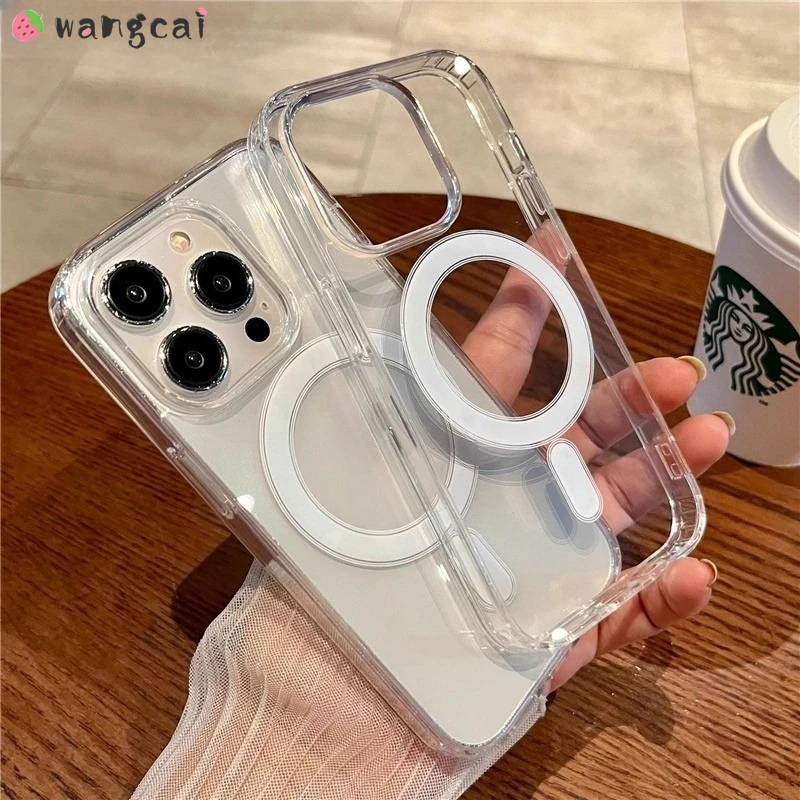 Pre Samsung Galaxy S24 S23 S22 S21 S20 Ultra Fe Lite S10 S9 S8 Plus S10E S24+ S23+ 5G Transparentné puzdro na magnetický telefón Soft