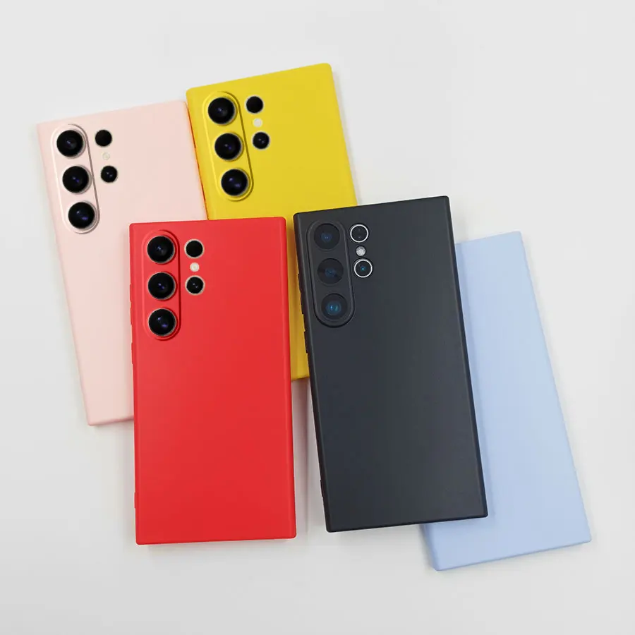 Pre Samsung Galaxy S24 ultra puzdro čierna ružová žltá fialová silikónová roztomilá matná puzdro pre Samsung S23 Ultra S24 Ultra Phone Cover