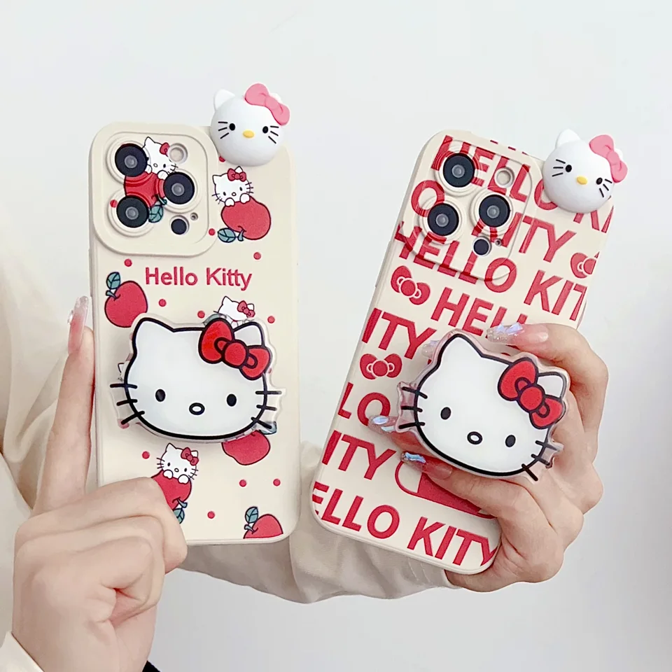 Pre Samsung Galaxy S8 S9 S10 S20 S21 S22 S23 S24 Plus Ultra Fe Note 9 10 20 Hello Kitty Case s držiakom