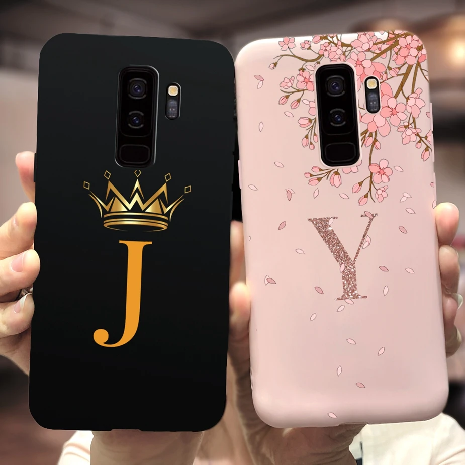 Pre Samsung Galaxy S9 Plus štýlové páry listy pokrývajúce puzdro na silikónový telefón pre Samsung S9 S9+ zadný kryt matný nárazník