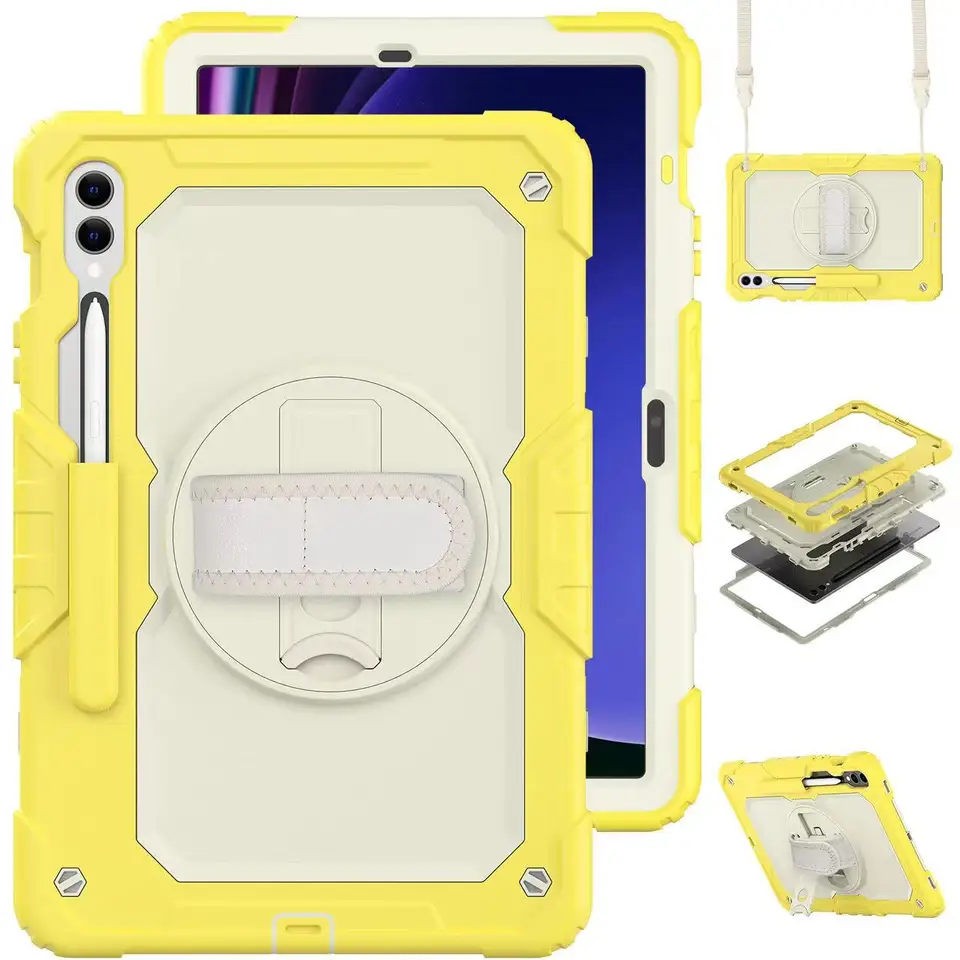 Pre Samsung Galaxy Tab S6 Lite P620 P610 A7 10.4 S9FE 10.9 S8 S7 Plus 12,4 A9 plus A8 10.5 Case Kids Stand Tablet Cover Strap Strap