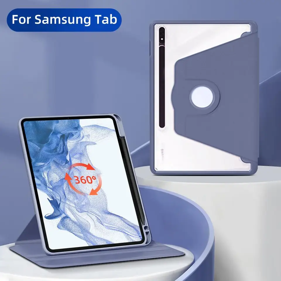 Pre samsung galaxy tab S8 plus puzdro pre kartu A8 10.5in S6 Lite 10.4in S7 S8 S9 11in S7/S8/S9 Plus S7 FE12.4in 360 ° Rotačný kryt rotácie