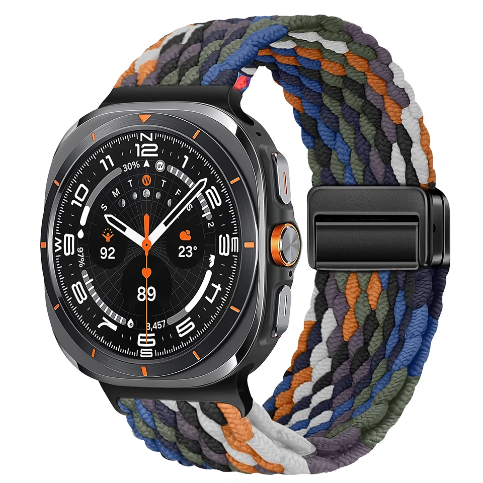 Pre Samsung Galaxy Watch Ultra Strap 47 mm príslušenstvo Magnetické nylonové spletené náramok náramku Correa Correa Galaxy Watch7 Ultra Band
