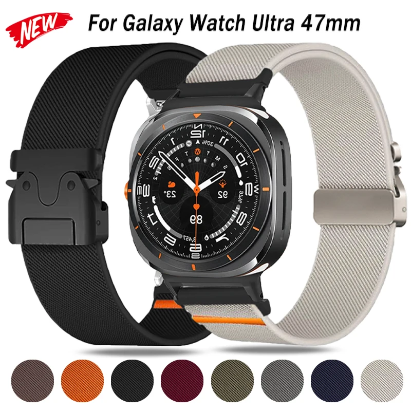 Pre Samsung Galaxy Watch Ultra Strap 47 mm príslušenstvo elastické nylonové spletené športové náramky Correa Galaxy Watch 7 Ultra Band