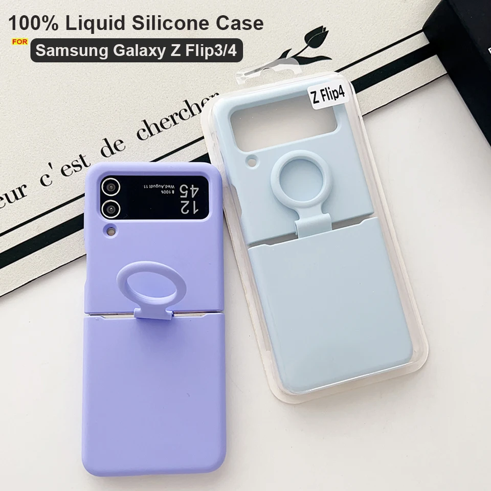 Pre Samsung Galaxy Z Flip 6 5 4 3 2 1 Pasné kvapalné silikónové puzdro s prsteňom proti prstencovitým nárazovým krytom FOOZ FLOW 5 Soft Case Case