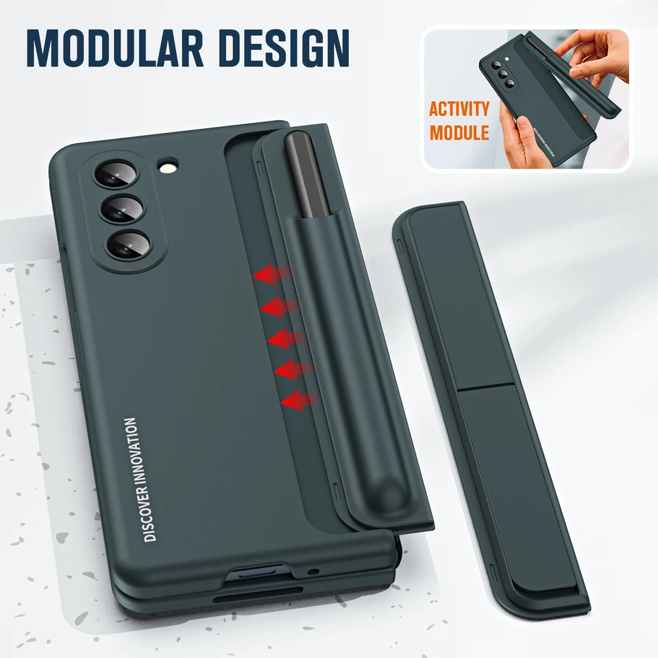 Pre Samsung Galaxy Z Fold 6 4 puzdro s držiakom Kickstand a S Držiteľom pera zadný ochranný kryt Stock Cover Spen vrecko pre Z Fold 5 Stylus