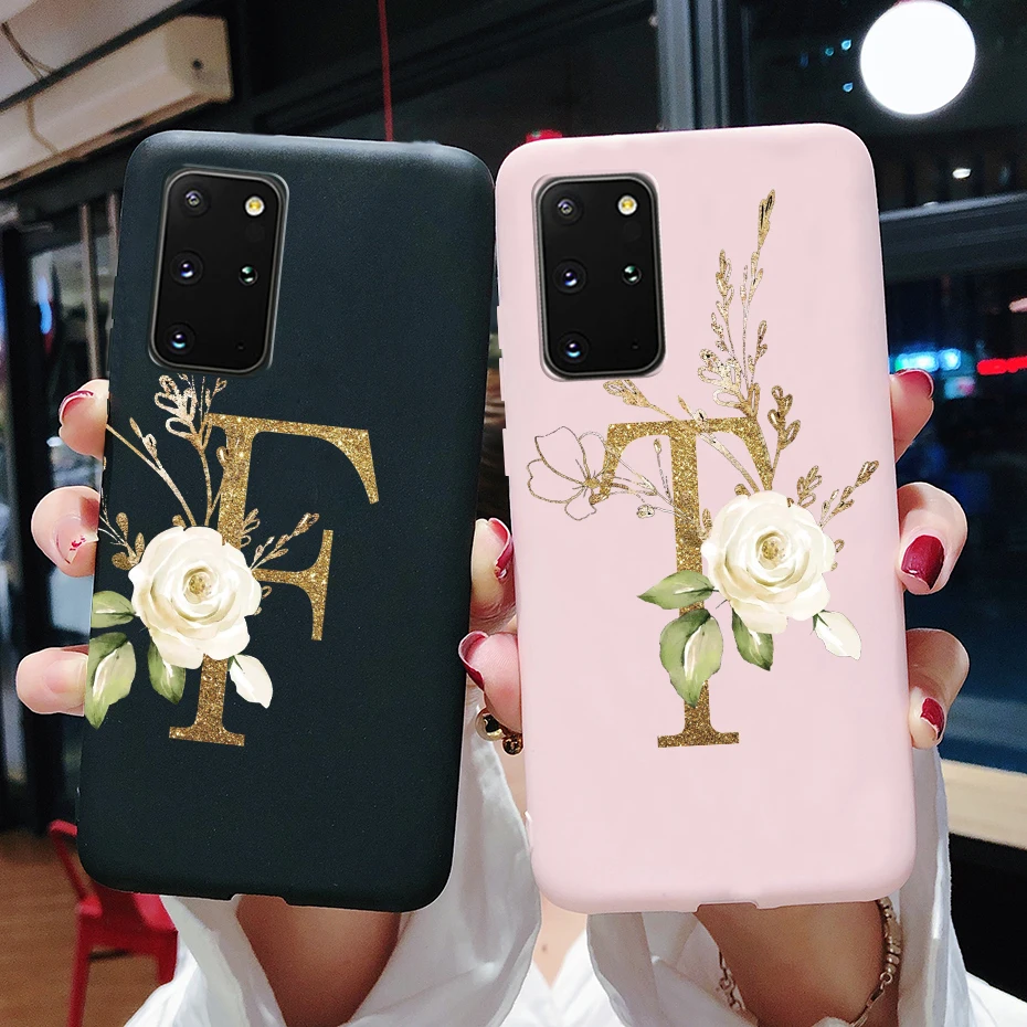 Pre samsung notu 20 S20 Puzdro roztomilé písmená silikónové mäkké zadné kryt