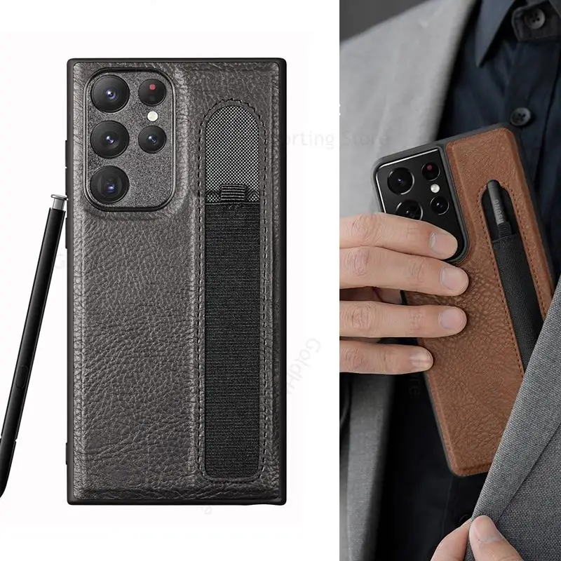 Pre samsung S22 Ultra 5g S slot pero slot stylus kožené puzdro pre galaxy S22 plus S21 ultra tenký kryt telefónu pre notu 20 ultra