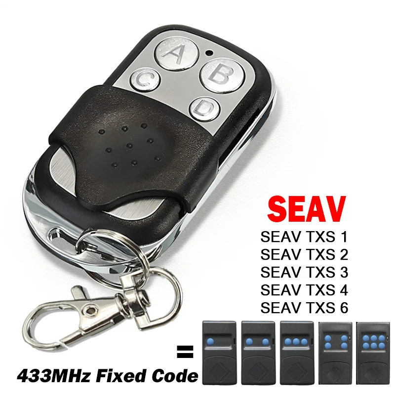 Pre SEAV TXS 1/2/3/4/6 DISTORE CONTROW DUPLIPATION KOMPATIBAL s SEAV TXS1 TXS2 TXS3 TXS4 TXS6 433.92MHZ Otvárač pevného kódu GATE
