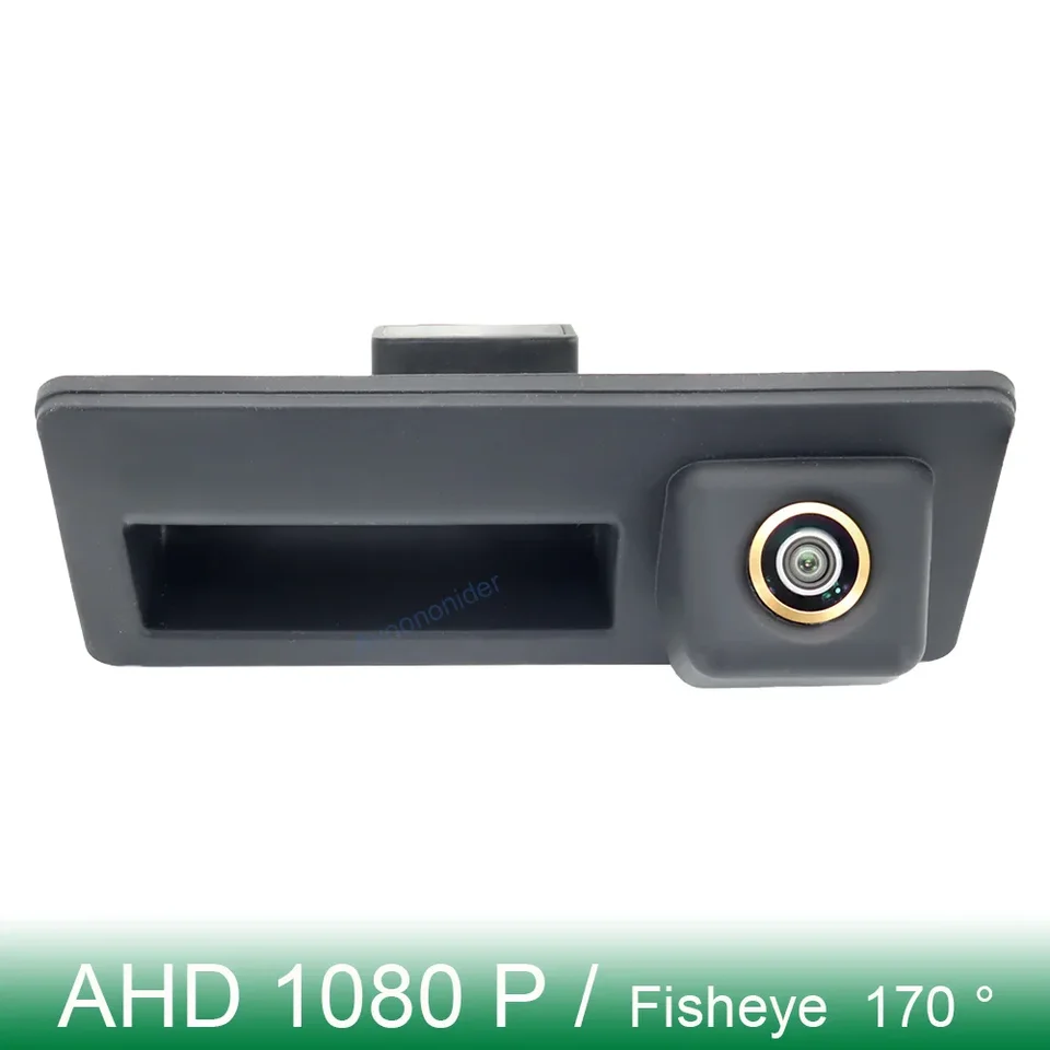 Pre sedadlo Alhambra 7n MPV 2010 ~ 2019 Golden Fisheye Trunk Ruck Ruck Parking Parking Zadný pohľad Camera AHD 1080P 170 ° HD Night Vision