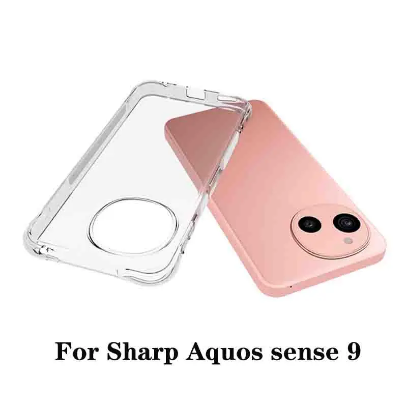 Pre Sharp Aquos Sense 9 Case Clear Airbag Silikone TPU Shock odolný voči zadnému krytu Soft Soft Case pre Sharp Aquos Sense 9 Sense9 Tašky na telefón