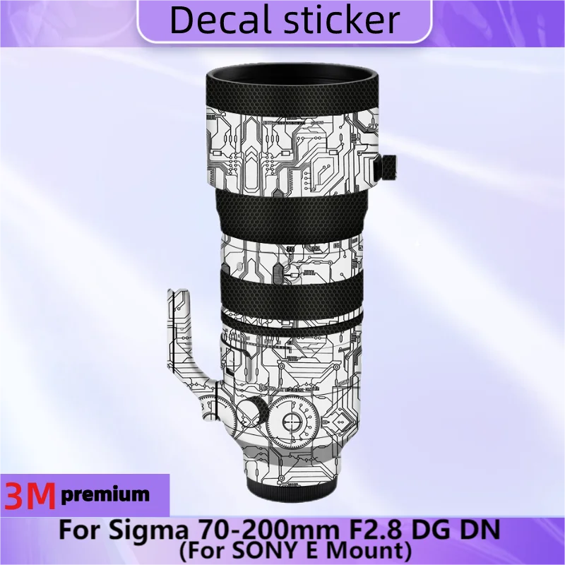Pre Sigma 70-200 mm f2,8 dg DN pre Sony E Mount Stupet Stupet Stupet Ochranná kožná kožná nálepka Anti-Scratch Protector Coat 70-200/F2,8 DGDN