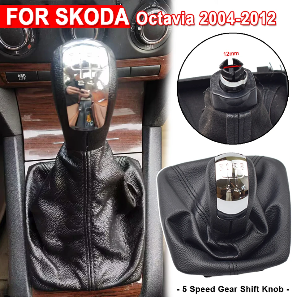 Pre skod Octavia pre označenie gombíka pre prevodovú vodu na gombík na gombík Gaiter Cover Cover 2004 2005 2006 2007 2008 2009 2010 2011 2011 2012
