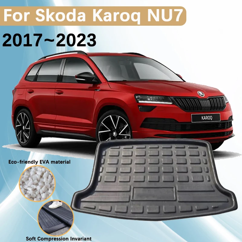 pre SkoDa Karoq NU7 5-miestna časť 2017 ~ 2023 2022 2021 Kmeň Kmeň Kmeň podlahové rohože
