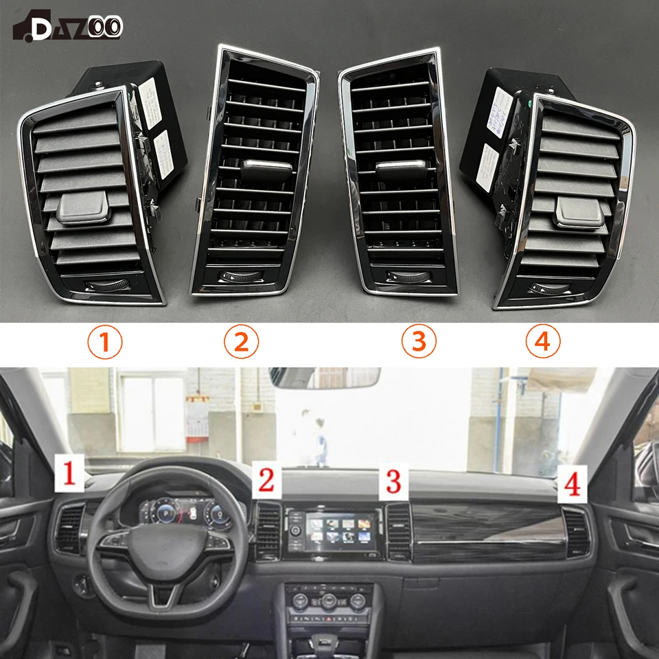 Pre SkoDa Kodiaq Karoq Kamiq 2016-2020 predná doska klimatizácia výstupné otvory 56G819701 56G819702 56G820951 952