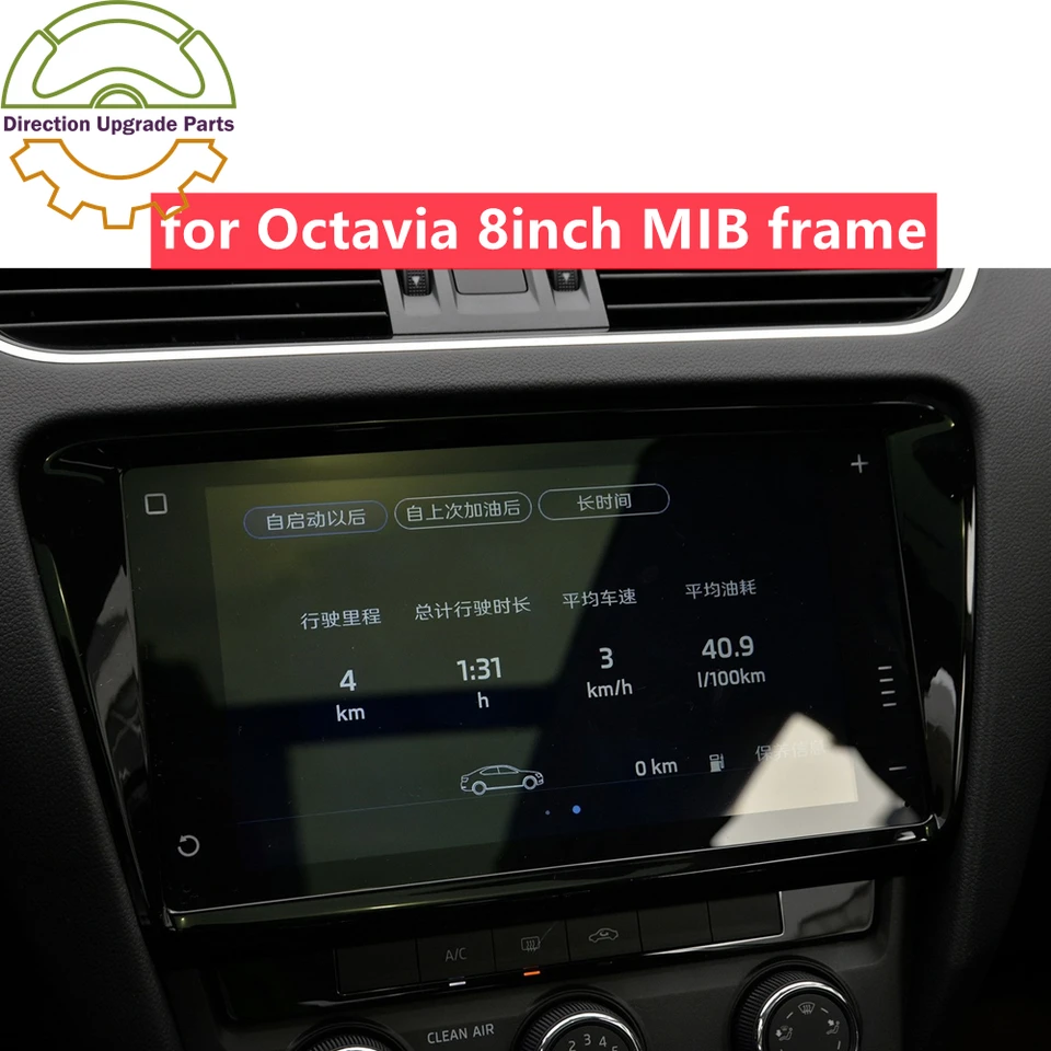 Pre Skot Octavia Superb MIB navigačné médium Radio Screen Screen Frame plast plast