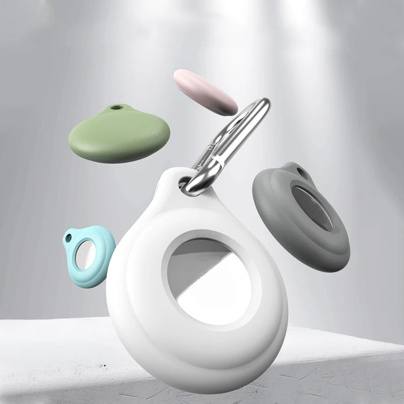 Pre sledovacie zariadenie Airtags pokrývajúce anti -stratené sledovanie psov lokalita Airtag Liquid Silikone Prenosný kľúče pre puzdro Apple Air Tag Case