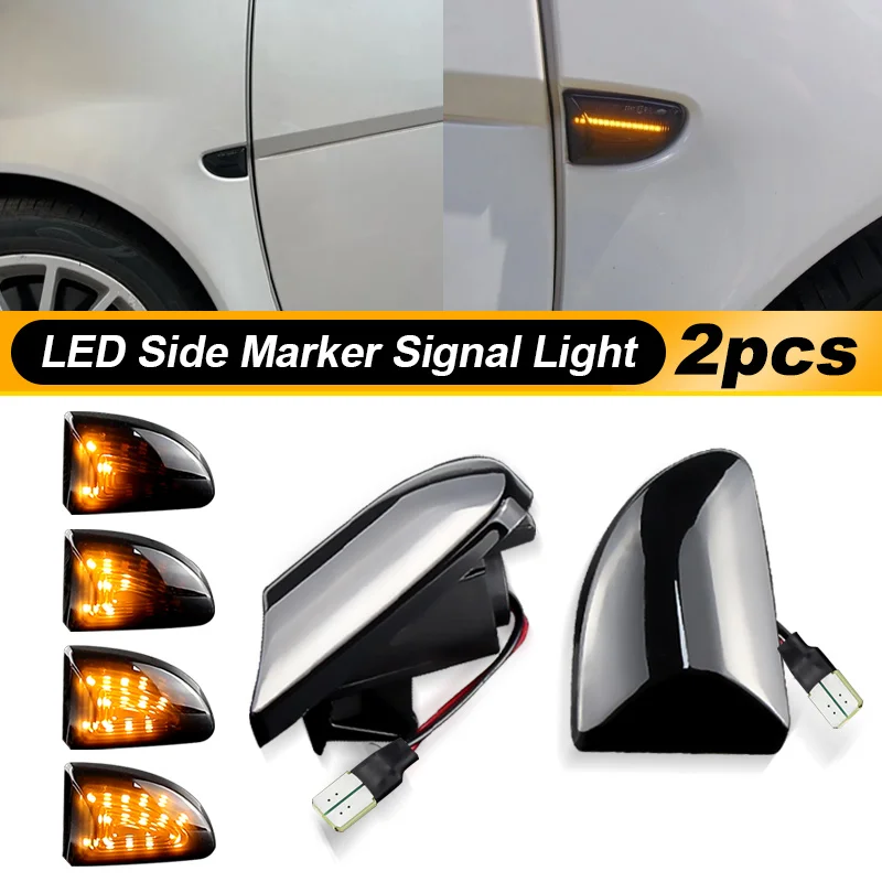 Pre Smart Fortwo 451 MK1 a MKII 2007-2015 2ks údenú šošovku AMBER LED Dynamická bočná markerová otočná signálne svetlá šípky so šípkou