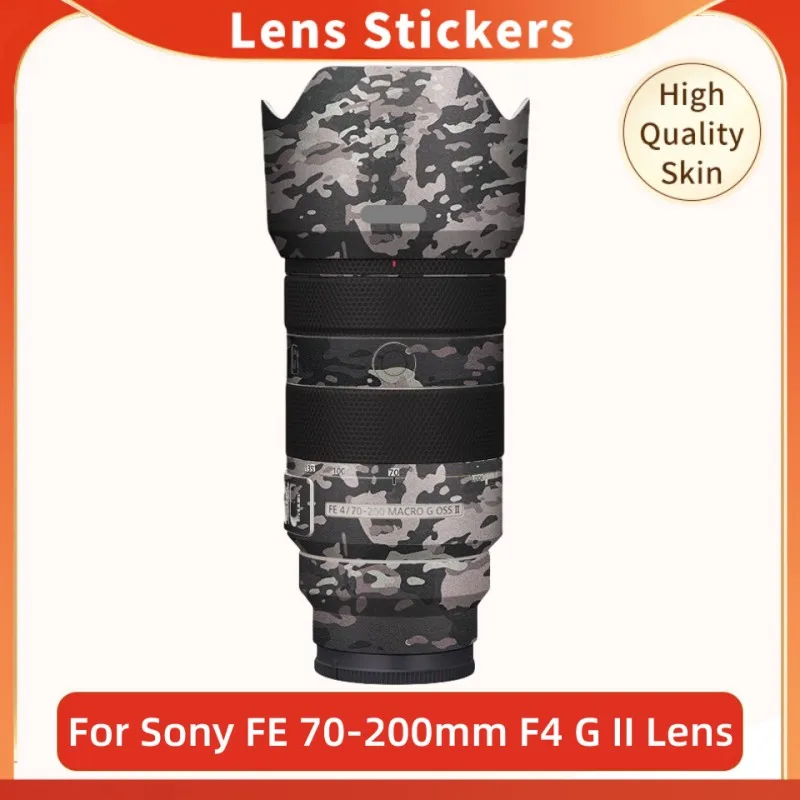 Pre Sony Fe 70-200 mm F4 G II SEL70200G2 Nákladová pokožka Vinyl Wrap Anti-Scratch Film Film Camera Sticker Fe 70-200 F/4