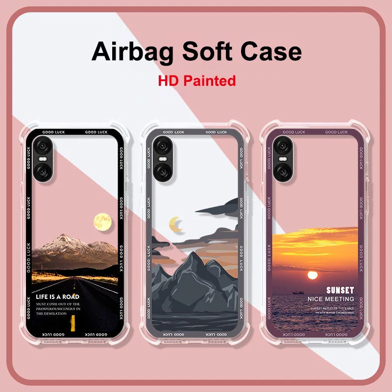 Pre Sony Xperia 10 VA Case Clear Airbag Silikón TPU Shock odolný zadný kryt pre Xperia 10VI ochrancu pre Sony 10 VI IV II II