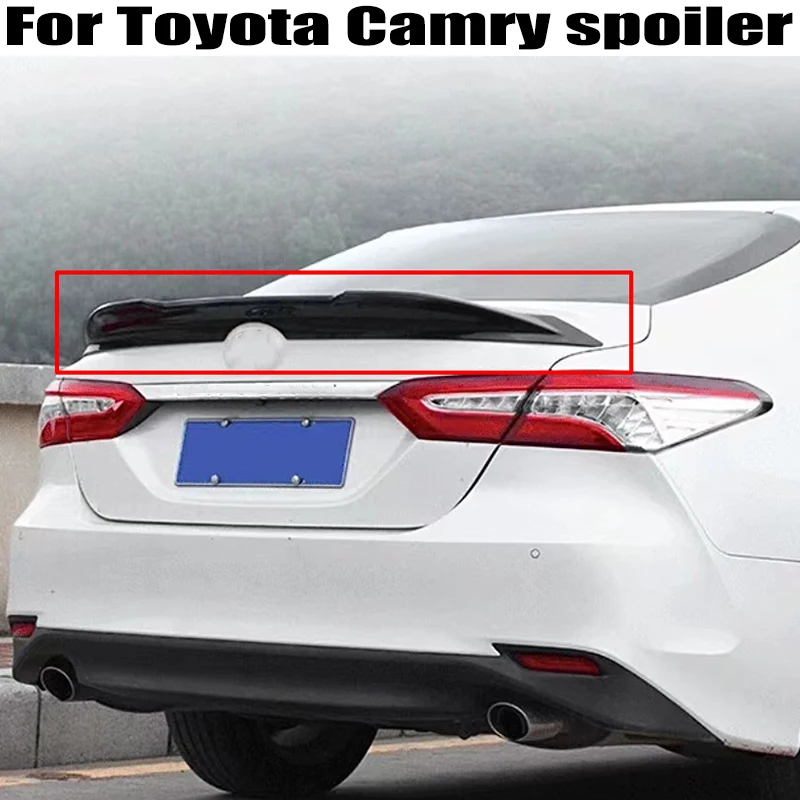 Pre Spoiler Toyota Camry Sedan 2018 2019 2020 Vysoko kvalitné ABS Plastics Car Cover Trunk Cover Spoiler Wings Airfoil Accessorie