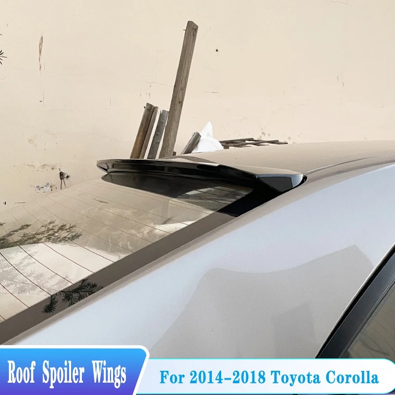 Pre Spoiler Toyota Corolla Sedan 2014-2018 Rok zadný okenný spojler krídla Abs plastové čierne ladenie Kit