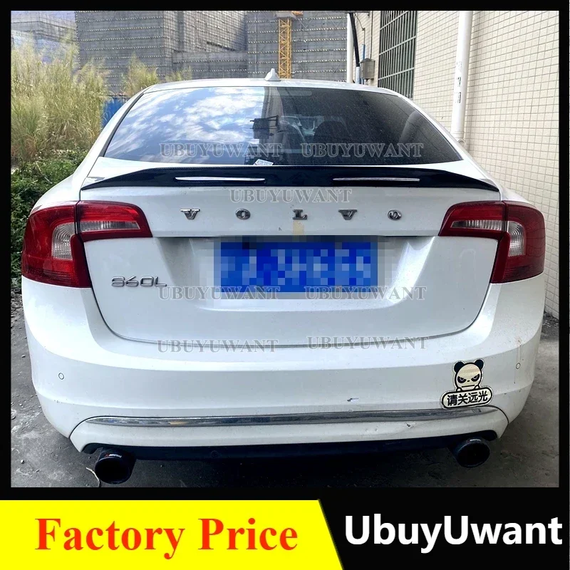Pre spojler Volvo S60 2014-2016 Volvo S60 Vysoko kvalitné uhlíkové vlákno zadné krídlo základný spojler Zadný spojler
