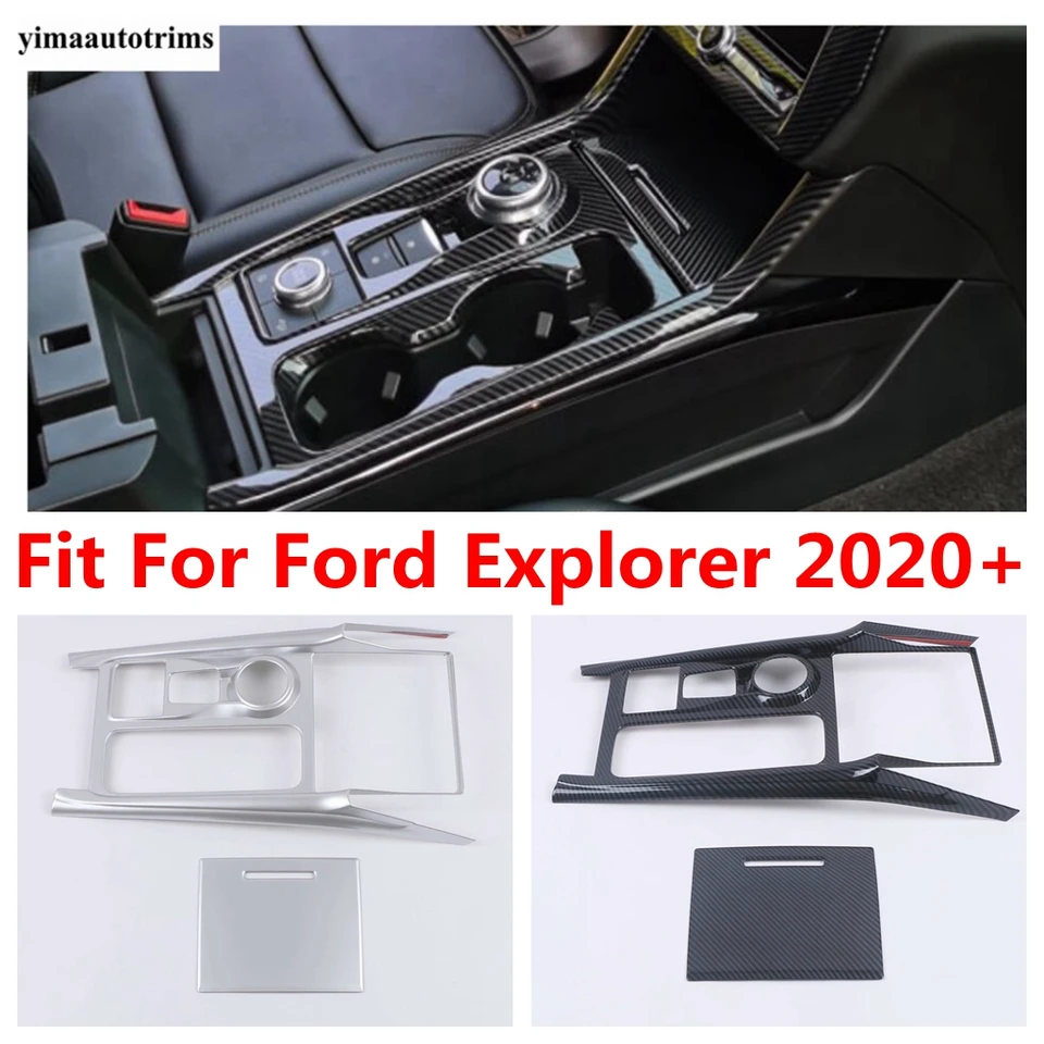Pre spoločnosť Ford Explorer 2020 - 2023 Centrum Control Stalts Gear Shift Box Panel Panel Cover Tin
