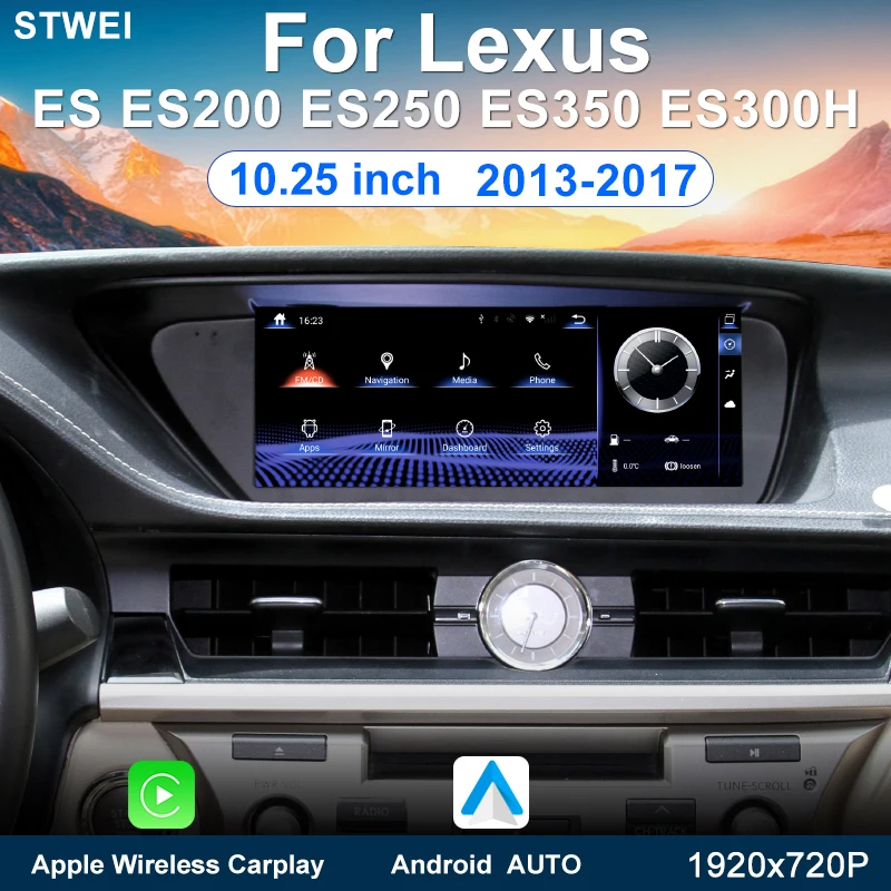 Pre spoločnosť Lexus es200 ES250 ES350 ES300H 2013-2017 10.25inch Car Aut Radio Multimedia Player Android 12 CarPlay GPS 4G WiFi Stereo