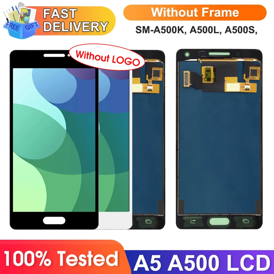 Pre spoločnosť Samsung Galaxy A5 2015 A500 A500F A500FU A500H A500M LCD DISPLET DIGITIZERISTIKA DIGITÁZIA pre obrazovku A5 A500 LCD