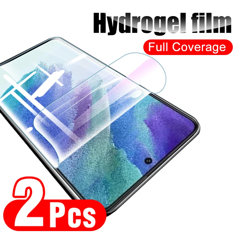 Pre spoločnosť Samsung Galaxy S21 Fe 2pcs HD bezpečnosť Soft Soft Hydrogel Film Scretive Film Sumsung Samsong S 21 21S Fe S21fe nie sklo