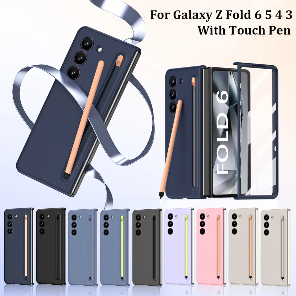 Pre spoločnosť Samsung Galaxy Z Fold 6 5 4 3 Púty priateľské k pokožke Matte Skladacia obrazovka Ochranca Temperovaný film Touch Pen Shock odolný voči nárazu