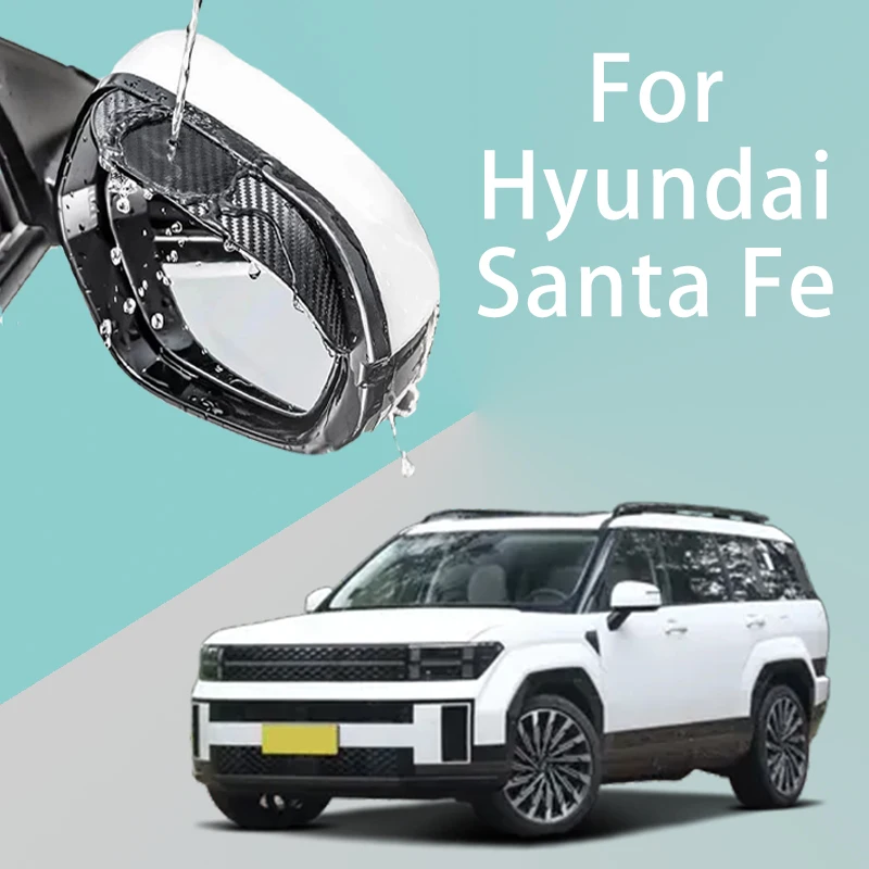 Pre spätné zrkadlo Hyundai Santa Fe Carvew Mirror Rain Obočie Priečkové obočie Strana automobilovej ochrany automobilu Exteriér