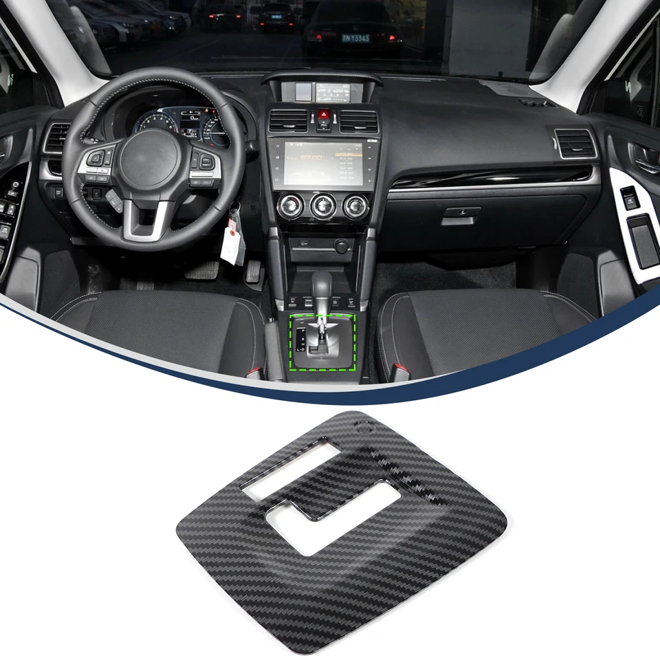 Pre Subaru Forester 2013-2018 ABS Center Console Shift Shift Box L Shap Panel Panel Cover Sticker Automatické interiérové ​​príslušenstvo