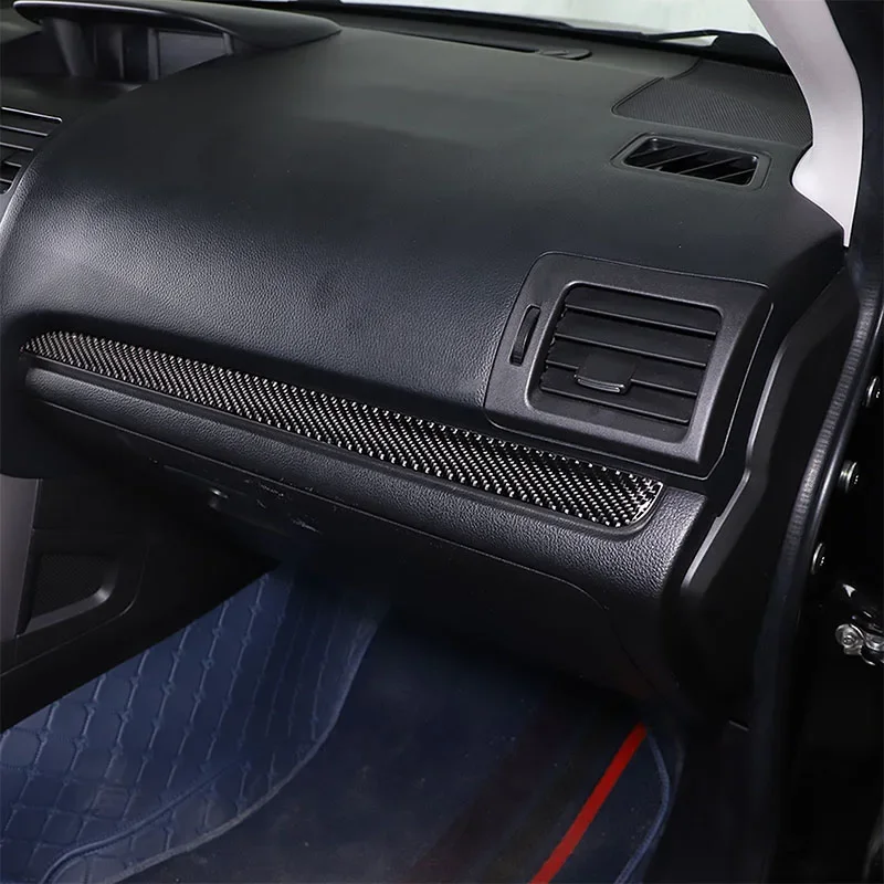 Pre Subaru Forester 2013-2018 Mäkké uhlíkové vlákno Centrum konzoly Copilot Storage Box Panel Panel Tin