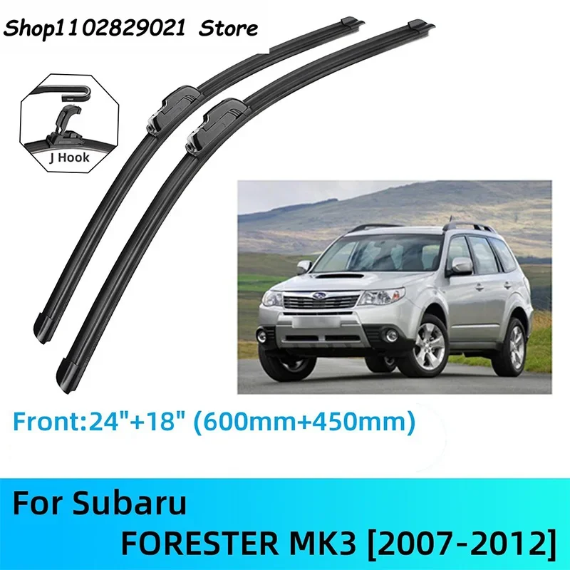 Pre Subaru Forester MK3 predné zadné stieračské čepele kefy kefy Cutter Accessories Jes Hook 2007-2012 2007 2008 2009 2011 2011 2011
